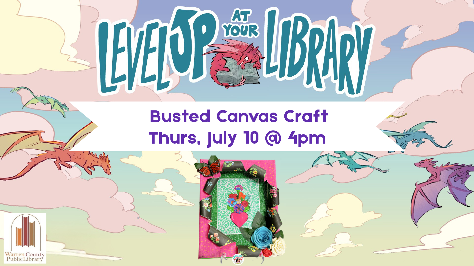 Busted Canvas Craft Thursday, July 10 at 4pm