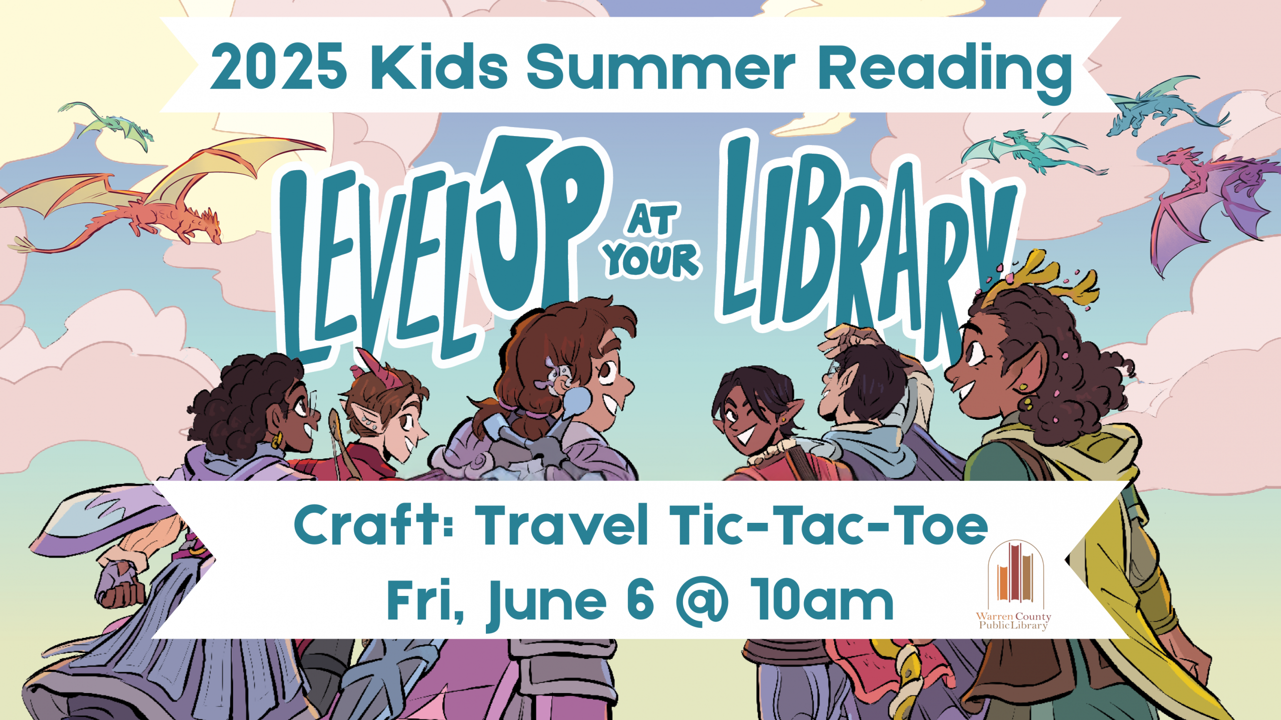2025 Kids Summer Reading Level Up at Your Library Craft: Travel Tic-Tac-Toe Fri, June 6 at 10am